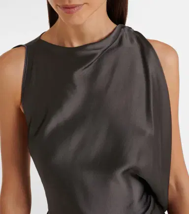 Victoria Beckham Kyra draped crêpe satin midi dress | Thumbnail 7