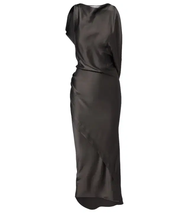 Victoria Beckham Kyra draped crêpe satin midi dress