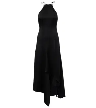 Victoria Beckham Asymmetric crêpe satin midi dress | Thumbnail 1