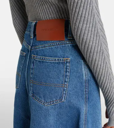 Victoria Beckham Asymmetric denim midi skirt | Thumbnail 2 Victoria Beckham Asymmetric denim midi skirt | Thumbnail 2