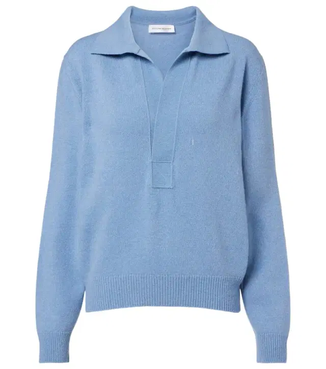 Victoria Beckham Genevieve wool and cashmere polo sweater