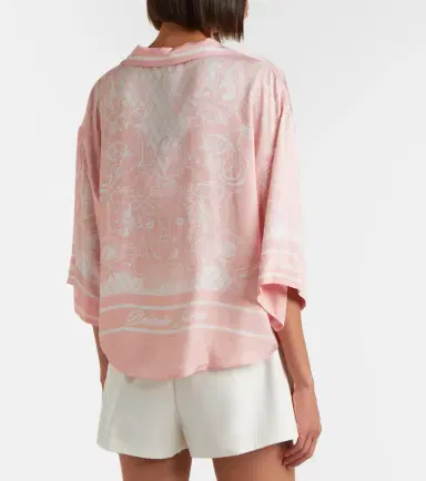 Balmain Printed twill pajama shirt | Thumbnail 3
