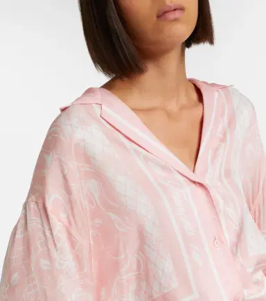 Balmain Printed twill pajama shirt | Thumbnail 4
