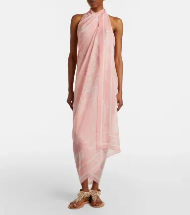 Balmain Printed silk beach cover-up | Thumbnail 4