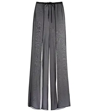 Balmain Monogram sheer silk wide-leg pants | Thumbnail 1