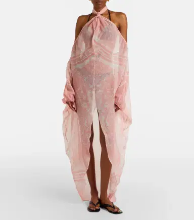 Balmain Printed silk beach dress | Thumbnail 4