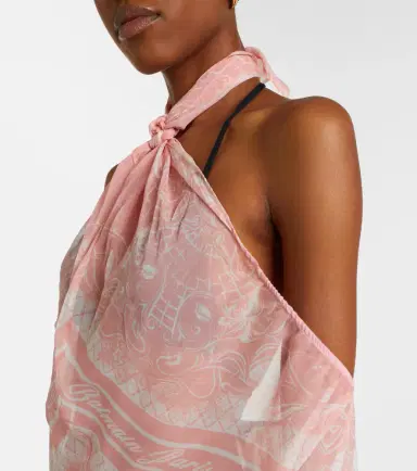 Balmain Printed silk beach dress | Thumbnail 5
