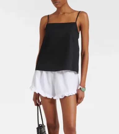 Hunza G Frill cotton poplin shorts | Thumbnail 3