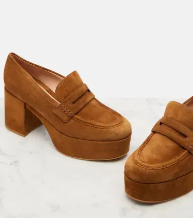 Gianvito Rossi Jenna suede loafer pumps | Thumbnail 3
