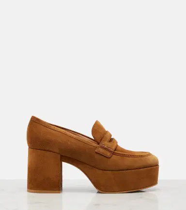 Gianvito Rossi Jenna suede loafer pumps | Thumbnail 4