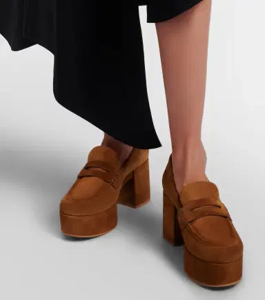 Gianvito Rossi Jenna suede loafer pumps | Thumbnail 6