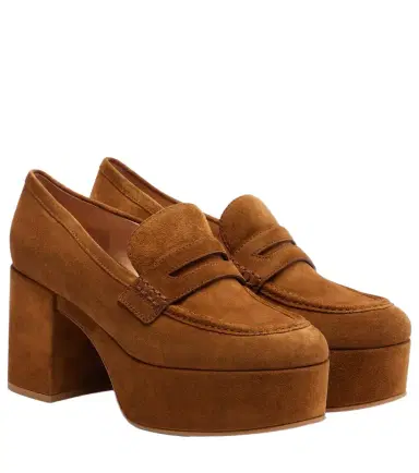 Gianvito Rossi Jenna suede loafer pumps | Thumbnail 1