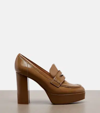 Gianvito Rossi Jenna leather loafer pumps | Thumbnail 2 Gianvito Rossi Jenna leather loafer pumps | Thumbnail 2