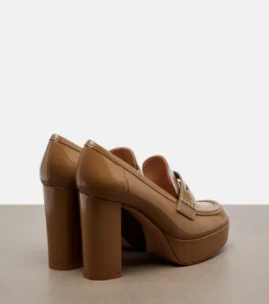 Gianvito Rossi Jenna leather loafer pumps | Thumbnail 4 Gianvito Rossi Jenna leather loafer pumps | Thumbnail 4