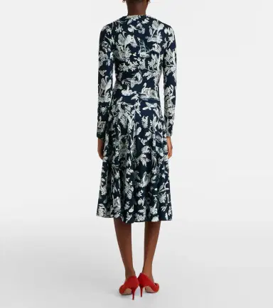 Erdem Floral ruched midi dress | Thumbnail 4 Erdem Floral ruched midi dress | Thumbnail 4