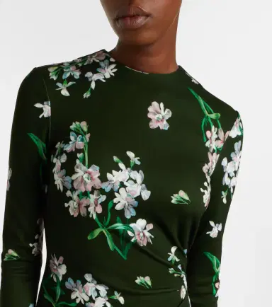Erdem Draped floral midi dress | Thumbnail 4 Erdem Draped floral midi dress | Thumbnail 4