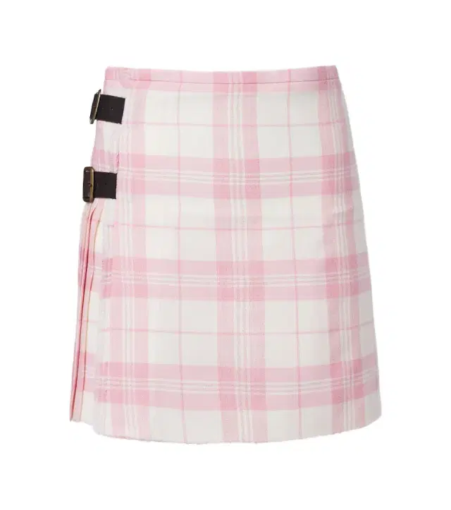 Plaid wool-blend miniskirt