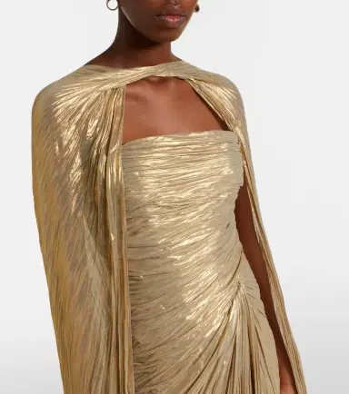 Marmar Halim Caped pleated bustier gown | Thumbnail 2 Marmar Halim Caped pleated bustier gown | Thumbnail 2
