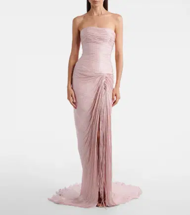 Marmar Halim Draped pleated scarf-detail bustier gown | Thumbnail 2 Marmar Halim Draped pleated scarf-detail bustier gown | Thumbnail 2