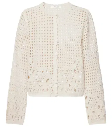 Frame Postcard crochet cotton cardigan | Thumbnail 1