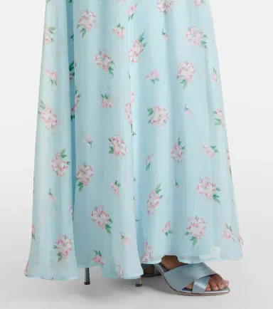 Leo Lin Lilith bow-detail floral chiffon maxi dress | Thumbnail 6 Leo Lin Lilith bow-detail floral chiffon maxi dress | Thumbnail 6