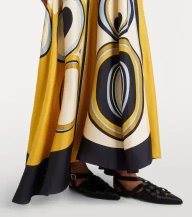 La DoubleJ Magnifico printed silk twill maxi dress | Thumbnail 2
