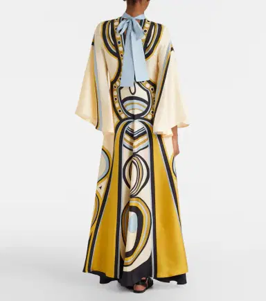 La DoubleJ Magnifico printed silk twill maxi dress | Thumbnail 4