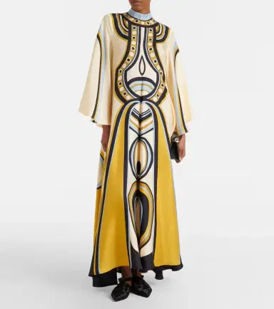 La DoubleJ Magnifico printed silk twill maxi dress | Thumbnail 6