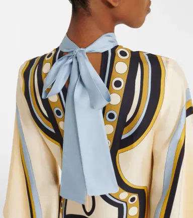 La DoubleJ Magnifico printed silk twill maxi dress | Thumbnail 7