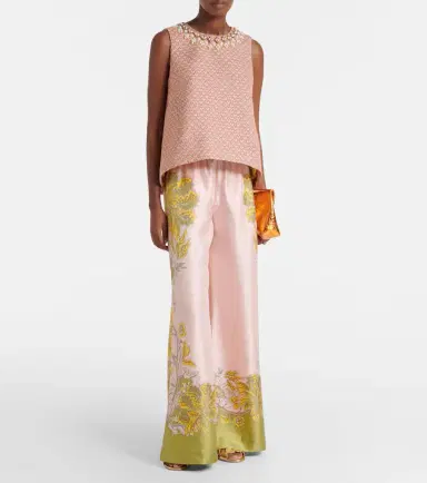 La DoubleJ Floral silk twill palazzo pants | Thumbnail 4 La DoubleJ Floral silk twill palazzo pants | Thumbnail 4