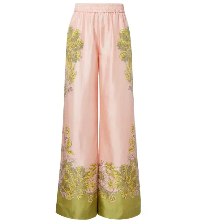 La DoubleJ Floral silk twill palazzo pants
