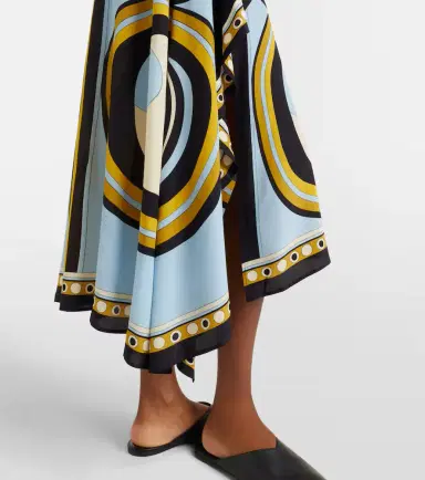 La DoubleJ Turn Around silk crêpe de chine midi dress | Thumbnail 3