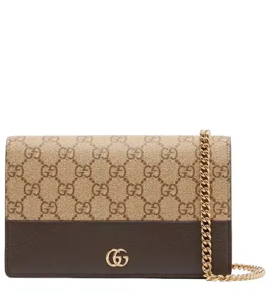Gucci GG Marmont canvas wallet on chain | Thumbnail 1