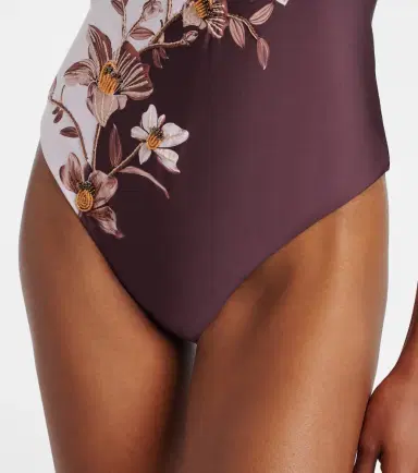 Agua by Agua Bendita Durazno embellished floral swimsuit | Thumbnail 2