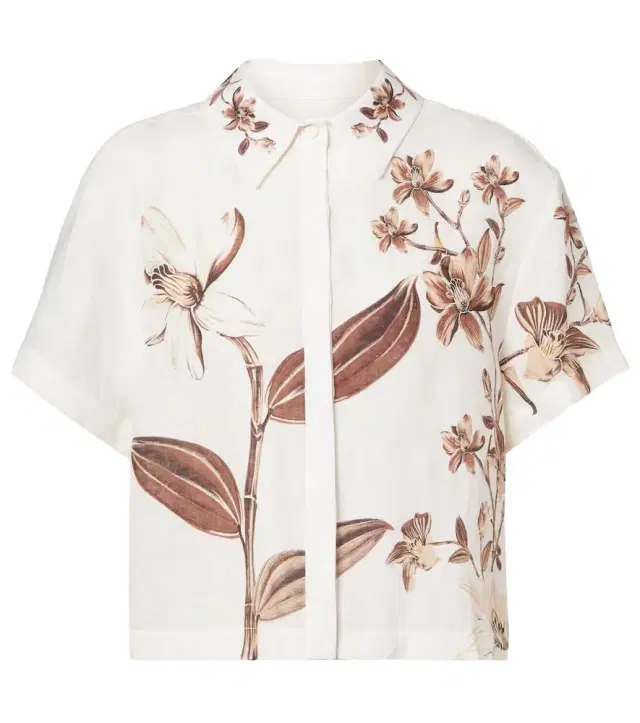 Agua by Agua Bendita Virtuosa floral linen shirt