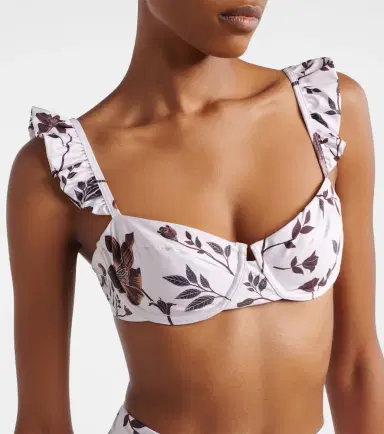 Agua by Agua Bendita Kiwi floral ruffled bikini top | Thumbnail 2 Agua by Agua Bendita Kiwi floral ruffled bikini top | Thumbnail 2
