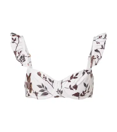 Agua by Agua Bendita Kiwi floral ruffled bikini top | Thumbnail 1 Agua by Agua Bendita Kiwi floral ruffled bikini top | Thumbnail 1
