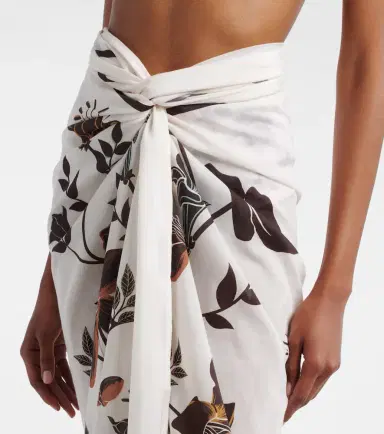 Agua by Agua Bendita Lavanda cotton and silk beach cover-up | Thumbnail 2 Agua by Agua Bendita Lavanda cotton and silk beach cover-up | Thumbnail 2