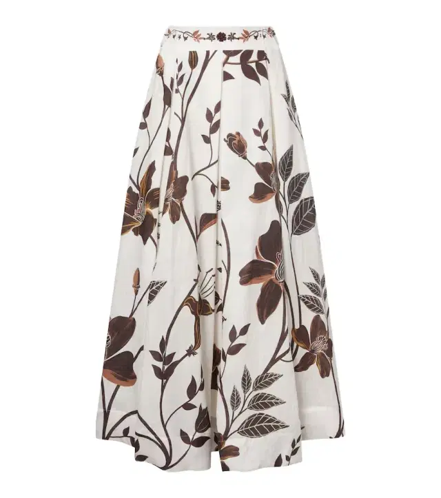Agua by Agua Bendita Delta floral linen maxi skirt