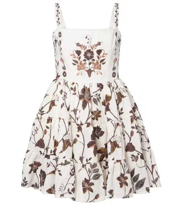 Lima floral linen minidress