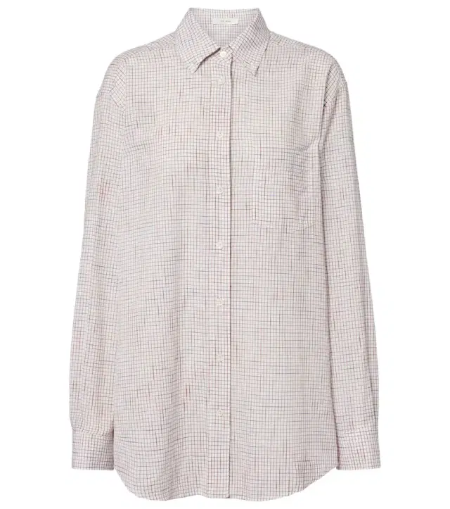 The Row Dalan checked cotton shirt