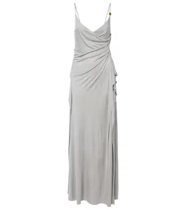Versace Medusa draped jersey cocktail dress | Thumbnail 1 Versace Medusa draped jersey cocktail dress | Thumbnail 1