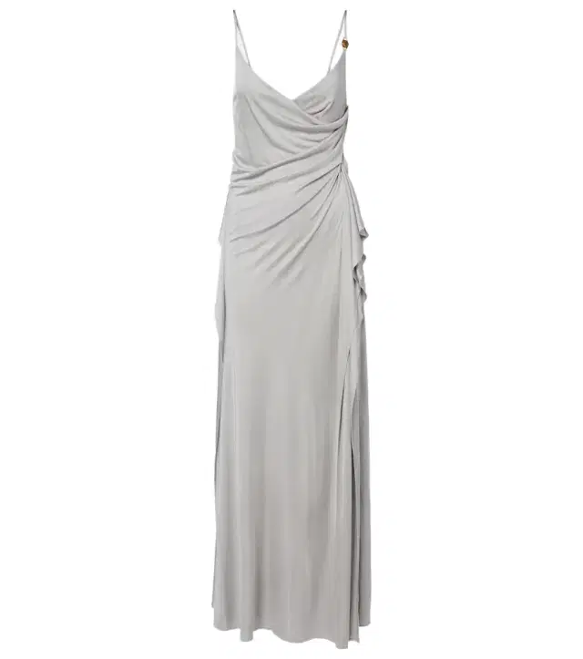 Versace Medusa draped jersey cocktail dress