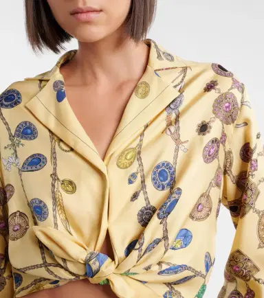Versace Printed silk twill shirt | Thumbnail 3 Versace Printed silk twill shirt | Thumbnail 3