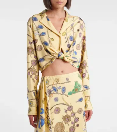 Versace Printed silk twill shirt | Thumbnail 5 Versace Printed silk twill shirt | Thumbnail 5