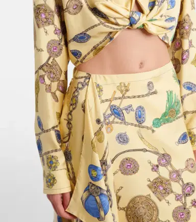Versace Printed silk twill shirt | Thumbnail 6 Versace Printed silk twill shirt | Thumbnail 6