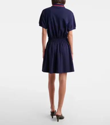 Versace Greca cotton piqué polo dress | Thumbnail 4 Versace Greca cotton piqué polo dress | Thumbnail 4