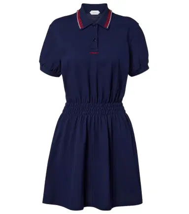 Versace Greca cotton piqué polo dress | Thumbnail 1 Versace Greca cotton piqué polo dress | Thumbnail 1