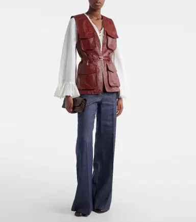 Dorothee Schumacher Broken Shine leather vest | Thumbnail 2