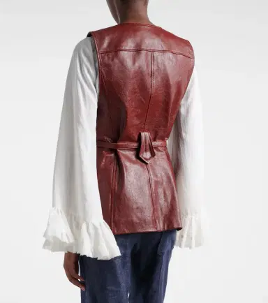 Dorothee Schumacher Broken Shine leather vest | Thumbnail 3